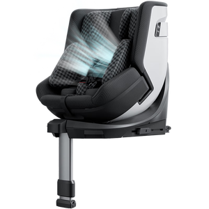 虎贝尔（HBR）E360pro新国标儿童安全座椅汽车0-12岁车载宝宝椅i-Size通风 黑格