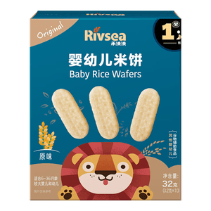禾泱泱婴幼儿米饼原味32g(20片) 婴儿宝宝零食 入口易溶高钙6月+