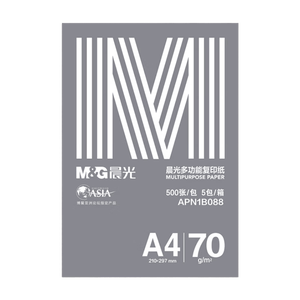 晨光（M&G）银晨光A4纸 70g多功能双面打印纸A4打印纸 500张/包 5包/箱 整箱2500张APN1B088