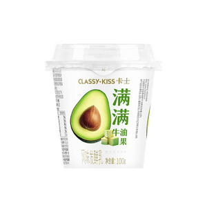 卡士（CLASSY.KISS）【全程冷链】满满牛油果风味发酵乳100g*6杯 低温酸奶 风味发酵乳