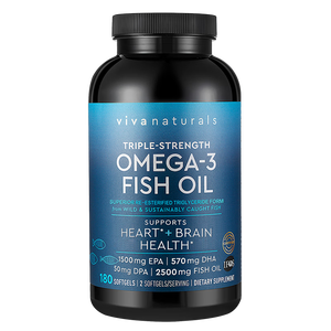 Viva Naturals美国进口高纯度rTG结构深海鱼油DPA天然omega3欧米伽3软胶囊180粒