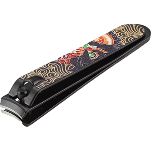 国风醒狮指甲剪斜口平口家用美甲指甲刀修甲工具 醒狮指甲钳平口中号 1件 黑色