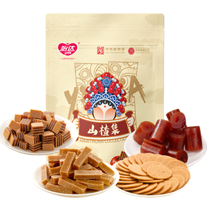 怡达山楂集500g 0添加剂1斤装果丹皮夹层山楂条山楂片干儿童零食礼袋
