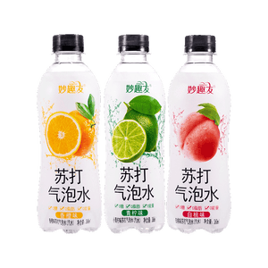 妙趣友 苏打气泡水 果味碳酸饮料 香橙味360mL*1瓶