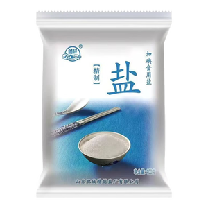 鲁祥精制盐食用盐加碘未加碘盐巴炒菜调味无污染食盐400g 鲁祥精制盐400g1包