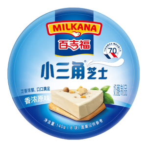 百吉福（MILKANA） 小三角涂抹奶酪即食 高钙奶酪芝士 原味140g*2盒