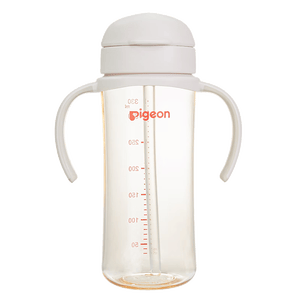 贝亲（Pigeon）自然成长翻盖直饮吸管 大童奶瓶330ml 经典款 18月+  AA278