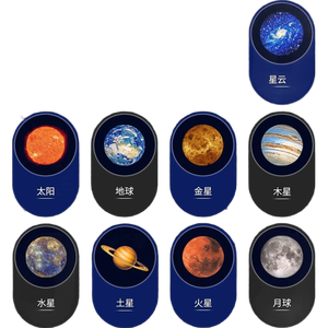 智能星球投影灯网红爆款星空灯月球灯卧室创意LED小夜灯Logo投影灯网红背景灯 投影灯1个+【10个星球】