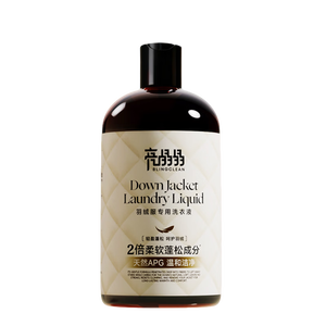 亮晶晶羽绒服洗衣液500g 蓬松柔软去污护绒洗涤液 机洗手洗水洗清洗剂