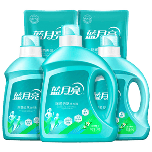 蓝月亮除菌去味洗衣液橙花香3kg瓶+2kg*2瓶+500g*2袋 去异味 全家可用
