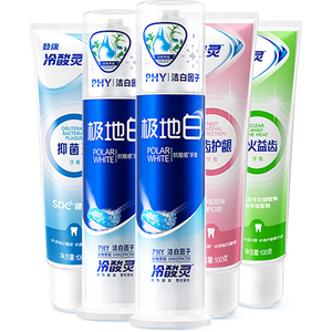 冷酸灵多效护理牙膏套装  清新口气护龈美白5支共500g套装【吴磊推荐】