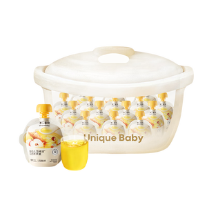 不二宝贝山药煮苹果水芡实茯苓莲子婴儿童四神汤果汁饮料105g*10袋