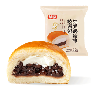 桃李红豆奶油软面包营养早餐手撕夹心面包蛋糕点心零食整箱595g