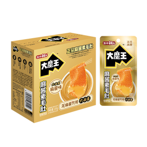 盐津铺子王一博大魔王六必居麻酱原味200g约10小袋素毛肚魔芋爽休闲零食