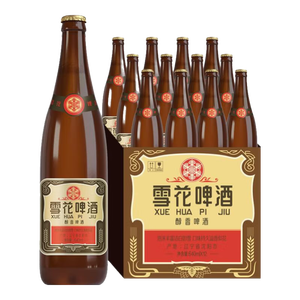 雪花啤酒【50万+人已购】经典老雪 640ml*12瓶 口感醇厚 京东自营热销