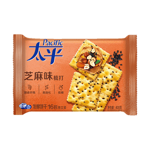 太平苏打饼干营养美味芝麻味400g易消化含膳食纤维休闲零食早餐下午茶