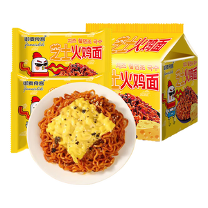 奶油芝士味火鸡面混合口味整箱方便面超辣76g袋装宿舍速食泡面 混合口味5包【活动专享】