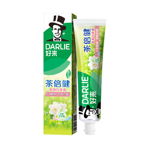 好来（DARLIE）原黑人茶倍健茉莉白茶牙膏成人含氟清新口气茶香健齿护龈140g