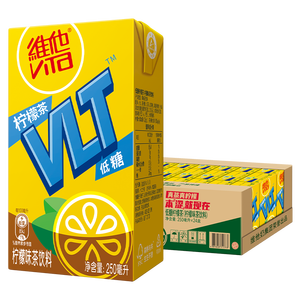 维他奶维他低糖柠檬味茶饮料250ml*24盒 低糖茶饮料 整箱装