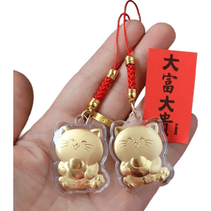 开运招财猫御守元宝猫吊坠手机链挂件钥匙扣御守护身项坠包包挂饰手机壳小饰品手机挂绳 元宝猫挂饰【一个】