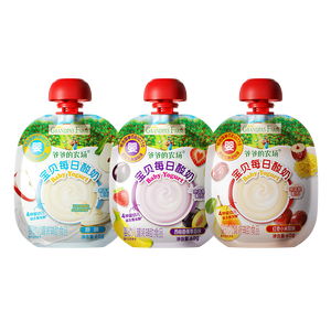 爷爷的农场婴幼儿宝宝酸奶3-4口味随机60g*3袋 婴标儿童零食果泥0蔗糖6月+