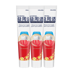 益周适【胡兵推荐】清新护龈成人牙膏套装330g牙龈修护含氟防蛀京东自营