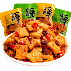 麻辣香菇豆干鸭腿鸭翅根超市同款解馋小零食小吃休闲批发小包装 【全口味混合装】香菇豆干100g
