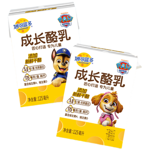 妙可蓝多儿童成长酪乳125ml*4盒 5.0g乳蛋白 新鲜干酪奶酪牛奶 高钙配方