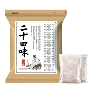 二十四味草本足浴包艾草红花老姜陈皮祛湿驱寒助眠足浴包不打粉 1袋装 黄袋二十四味草本足浴包30g*30包/袋