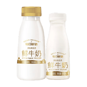 每日鲜语鲜牛奶3.6g全脂211ml*6+3.6g全脂185ml*6共12瓶【鲜】