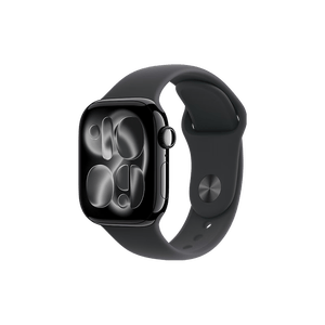 Apple/苹果 Watch S11 智能手表GPS款42毫米亮黑色铝金属表壳黑色运动型表带S/M MEU94CH/B