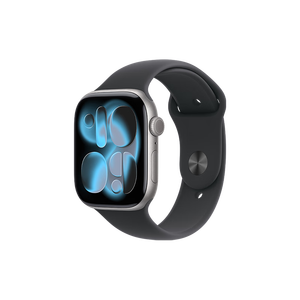 Apple/苹果 Watch S11 智能手表GPS款46毫米银色铝金属表壳雾紫色运动型表带S/M MEVW4CH/B