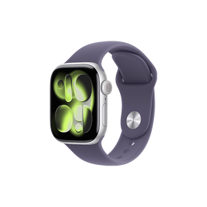 Apple/苹果 Watch S11 智能手表GPS款42毫米银色铝金属表壳雾紫色运动型表带M/L MEUU4CH/B