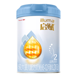 惠氏（Wyeth）启赋蓝钻HMO较大婴儿配方奶粉2段（6-12月）810g