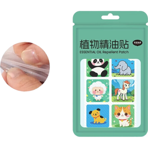 卡通植物精油贴叮咬贴夏季出游学生儿童随身户外便携叮叮贴 36贴可爱图案（福利价） 随机图案