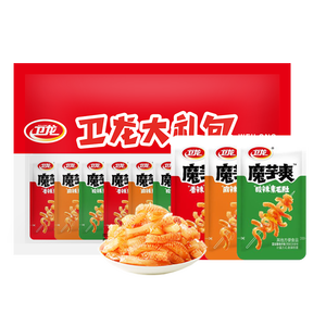 卫龙魔芋爽辣条休闲小零食混合装素毛肚魔芋爽大礼包210g便携约12包n