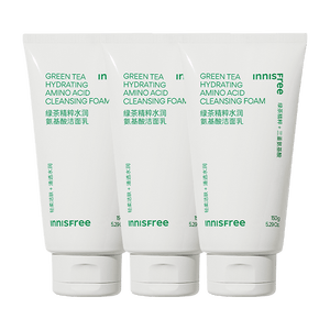 悦诗风吟（innisfree）绿茶洗面奶150g*3氨基酸绵密泡沫控油清洁男士女士