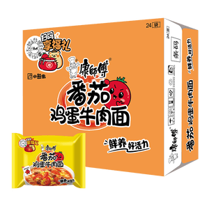康师傅方便面 经典番茄鸡蛋牛肉面115g*24袋 泡面袋装整箱速食 方便食品