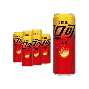 可口可乐零度无糖柠檬汽水碳酸饮料0糖0脂 330ml*6摩登罐 京东专供