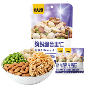 甘源牌缤纷综合果仁400g每日坚果混合果仁炒货风味休闲零食独立小袋