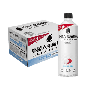 外星人罗纳尔多同款电解质水0糖0卡运动饮料 荔枝海盐口味 600mL*15瓶