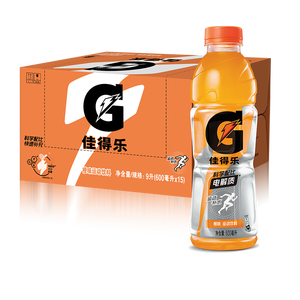 百事可乐佳得乐 GATORADE 补充电解质 运动饮料橙味600ml*15 整箱装