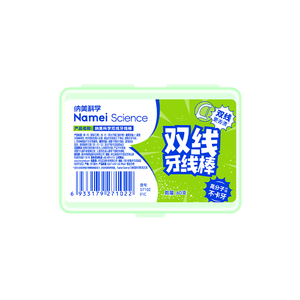 纳美（Namei）双线超细牙线棒剔牙签牙线清洁齿缝家庭装便捷装1盒*60支