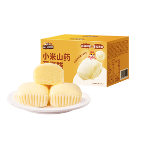 三只松鼠小米山药蒸蛋糕500g 早餐面包吐司饱腹代餐下午茶