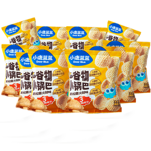 小鹿蓝蓝多谷物小锅巴200g黑松露火腿味*10袋装宝宝零食儿童薯片
