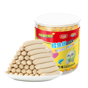 力诚蛋仔派对联名鳕鱼肠 原味即食鱼肠儿童零食肉肠罐装500g（25支）