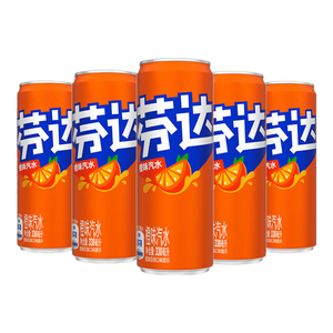 可口可乐芬达Fanta 高考季 橙味摩登罐碳酸饮料 330ml*6罐新老包装随机发