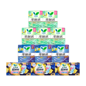 乐而雅花王特薄量多日夜安心卫生巾组合11包装64片姨妈巾京东自营新国标