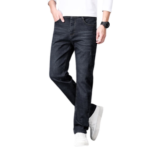 真维斯（Jeanswest）牛仔裤男2026春夏轻商直筒修身牛仔长裤男黑色常规33