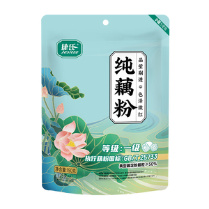 捷氏100%纯藕粉0脂肪无糖添加莲藕粉羹术后恢复代餐营养早餐食品150克